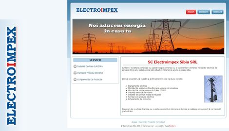 Website prezentare - Electroimpex SibiuWeb design Sibiu