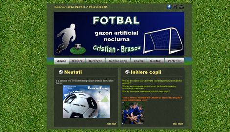 Website prezentare - Fotbal CristianWeb design Sibiu